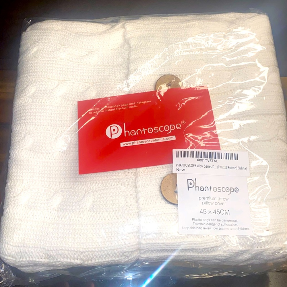 2 piece set Phantoscope Wool series premium throw pillow cover 45x45 CM